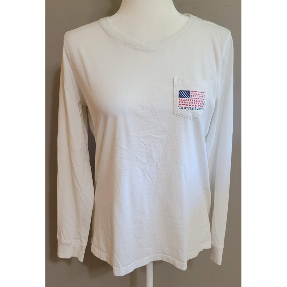 Vineyard Vines Coastal USA Flag Long Sleeve - Picture 2 of 6